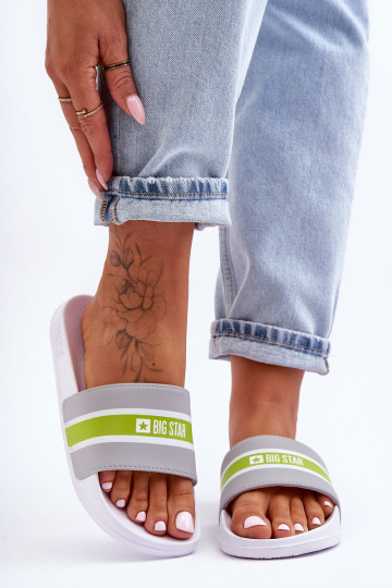 Vieglas čības Big Star JJ274647 Baltas-Pelēkas krāsas 2