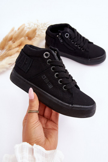 Bērnu apavi Klasiska modeļa tõmblukuga Big Star LL374001 melnas krāsas 2