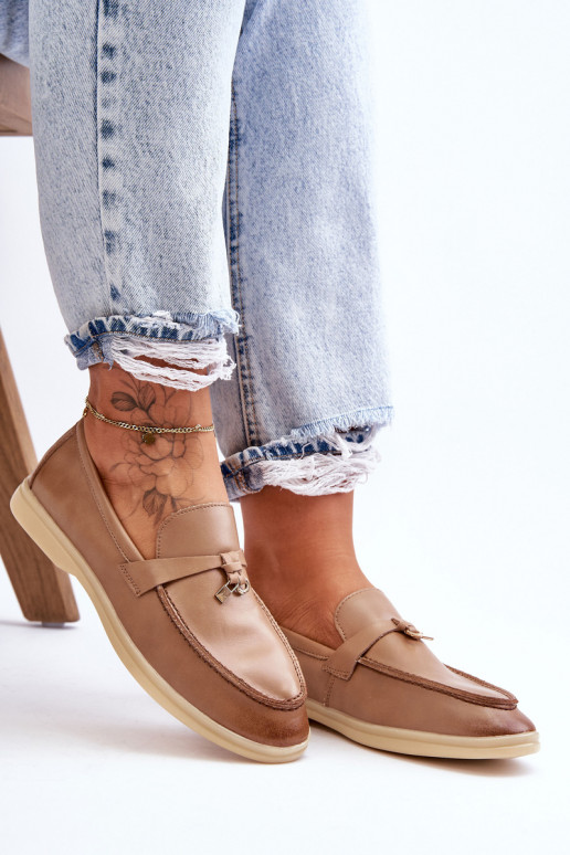 Klasiska modeļa sieviešu mokasīni brūnas krāsas Cortez Klasiska modeļa sieviešu mokasīni brūnas krāsas Cortez