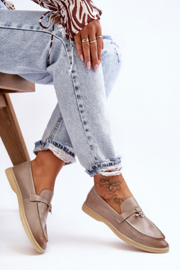 Klasiska modeļa sieviešu mokasīni Pelēkas krāsas Cortez 2