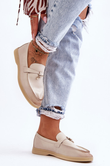 Klasiska modeļa sieviešu mokasīni smilšu krāsas Cortez 2