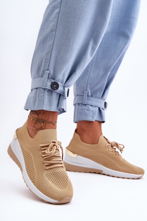 Auduma  sporta apavi  smilšu krāsas Visconti Auduma  sporta apavi  smilšu krāsas Visconti