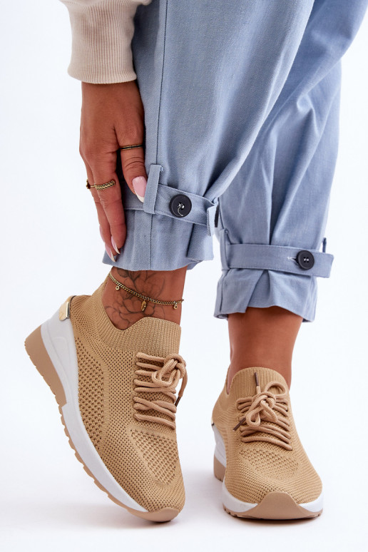 Auduma  sporta apavi  smilšu krāsas Visconti Auduma  sporta apavi  smilšu krāsas Visconti