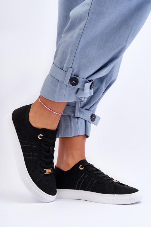 šņorējami brīvā laika apavi melnas krāsas Etna