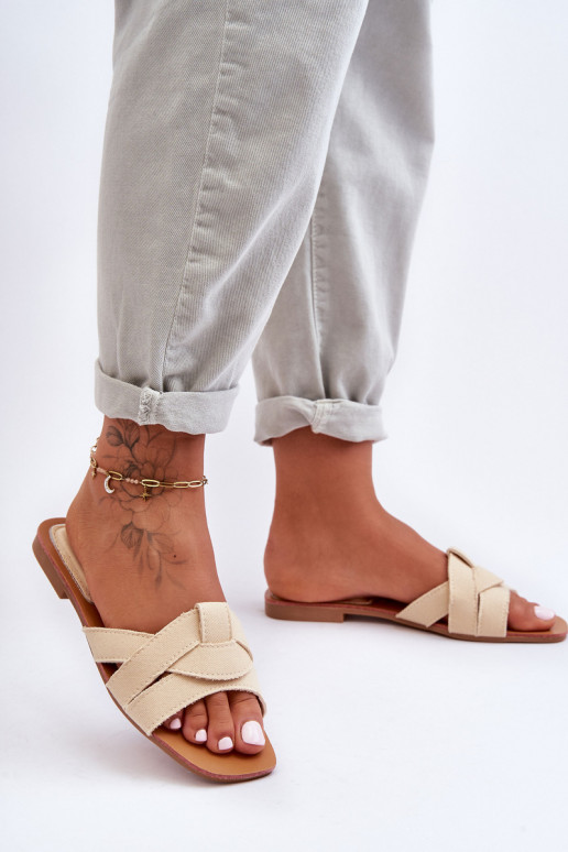 Auduma Čības smilšu krāsas Aversa