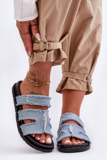 Čības Auduma ar lipīgām aizdarēm Zilas krāsas Lamirose 2