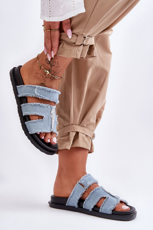 Čības Auduma ar lipīgām aizdarēm Zilas krāsas Lamirose Čības Auduma ar lipīgām aizdarēm Zilas krāsas Lamirose