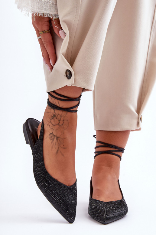 Klasiska modeļa augstpapēžu kurpes Apavi ar spicu purngalu melnas krāsas Delimena