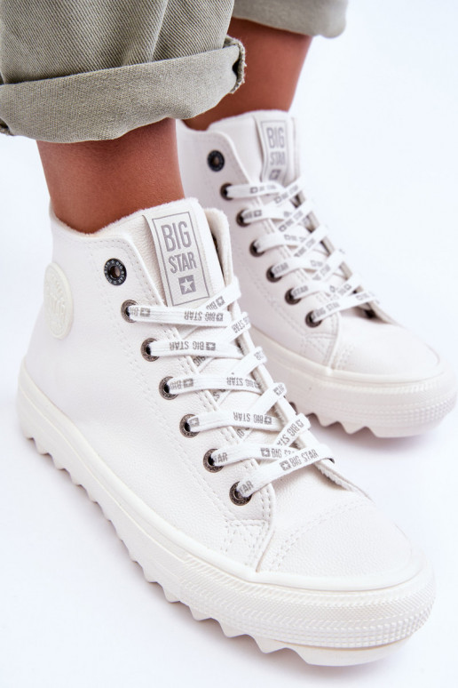 sieviešu puszābaki Big Star  siltināti baltas krāsas GG274108 sieviešu puszābaki Big Star  siltināti baltas krāsas GG274108