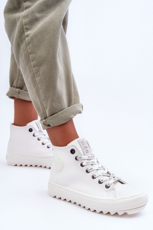 sieviešu puszābaki Big Star  siltināti baltas krāsas GG274108 sieviešu puszābaki Big Star  siltināti baltas krāsas GG274108