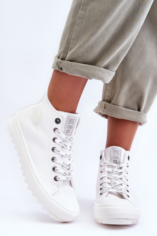 sieviešu puszābaki Big Star  siltināti baltas krāsas GG274108 sieviešu puszābaki Big Star  siltināti baltas krāsas GG274108