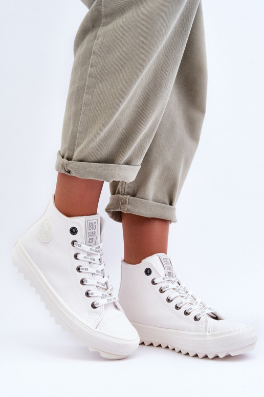 sieviešu puszābaki Big Star  siltināti baltas krāsas GG274108 sieviešu puszābaki Big Star  siltināti baltas krāsas GG274108