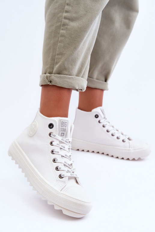 sieviešu puszābaki Big Star  siltināti baltas krāsas GG274108 sieviešu puszābaki Big Star  siltināti baltas krāsas GG274108