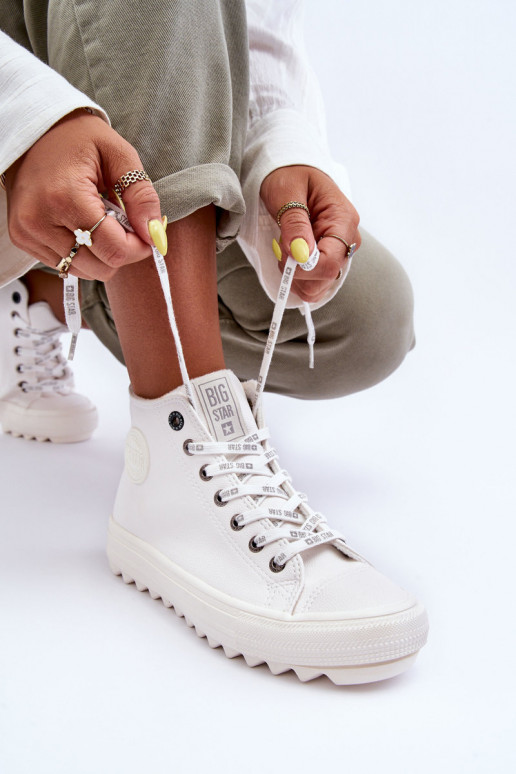 sieviešu puszābaki Big Star  siltināti baltas krāsas GG274108 sieviešu puszābaki Big Star  siltināti baltas krāsas GG274108