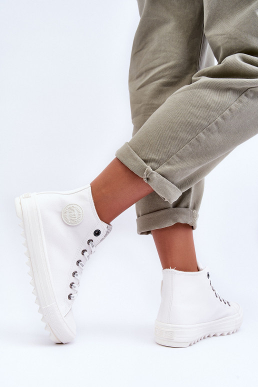 sieviešu puszābaki Big Star  siltināti baltas krāsas GG274108 sieviešu puszābaki Big Star  siltināti baltas krāsas GG274108