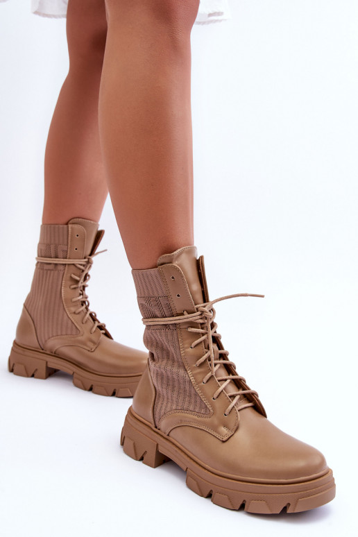 zābaki šņorējami smilšu krāsas Marlissa zābaki šņorējami smilšu krāsas Marlissa