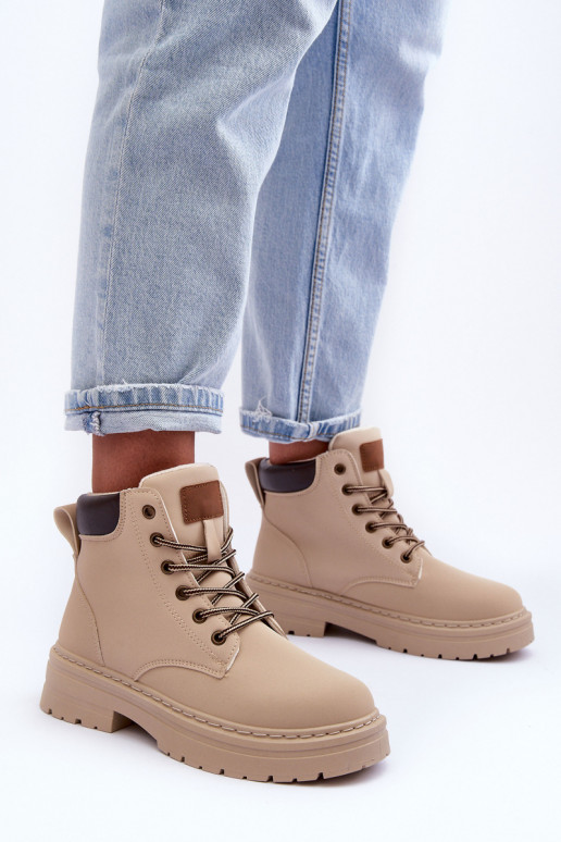 apavi Sieviešu puszābaki siltināti Ziloņkaula krāsas Corbin