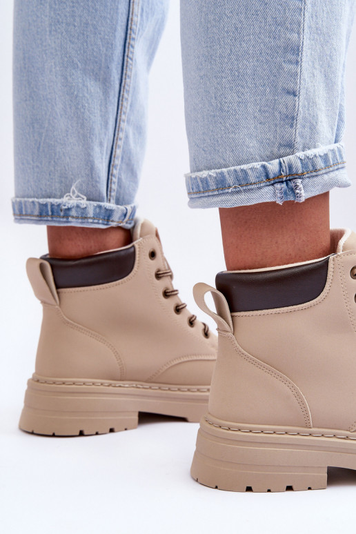 apavi Sieviešu puszābaki siltināti Ziloņkaula krāsas Corbin