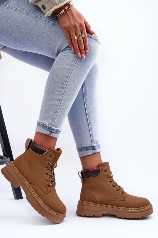 apavi Sieviešu puszābaki siltināti smilšu krāsas Corbin