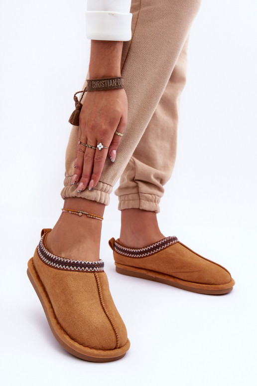 zamšādas čības ar kažokādu brūnas krāsas Polinna zamšādas čības ar kažokādu brūnas krāsas Polinna