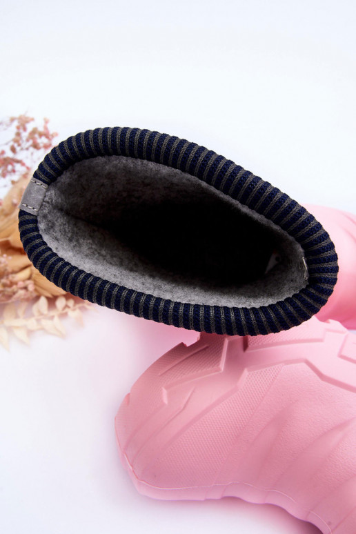 Bērnu apavi Gumijas apavi siltināti Befado 162Y307 Rozā krāsas Bērnu apavi Gumijas apavi siltināti Befado 162Y307 Rozā krāsas