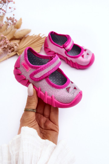 Čības/balerīnu kurpes spīdīgs  Befado 109P235 Rozā krāsas 2