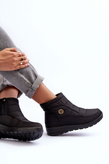 sniega apavi Sieviešu siltināti melnas krāsas Helis 2