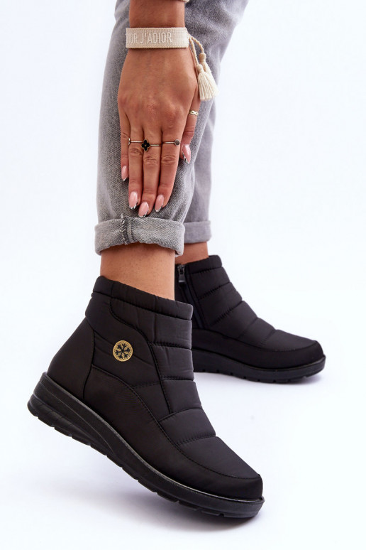 sniega apavi Sieviešu siltināti melnas krāsas Helis sniega apavi Sieviešu siltināti melnas krāsas Helis