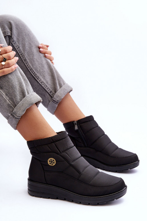 sniega apavi Sieviešu siltināti melnas krāsas Helis sniega apavi Sieviešu siltināti melnas krāsas Helis