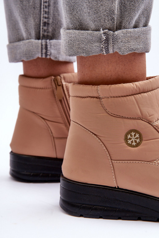 sniega apavi Sieviešu siltināti smilšu krāsas Helis