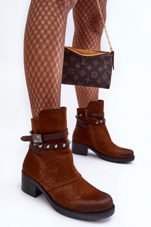 siltināti Sieviešu puszābaki ar papēdi brūnas krāsas Effie siltināti Sieviešu puszābaki ar papēdi brūnas krāsas Effie