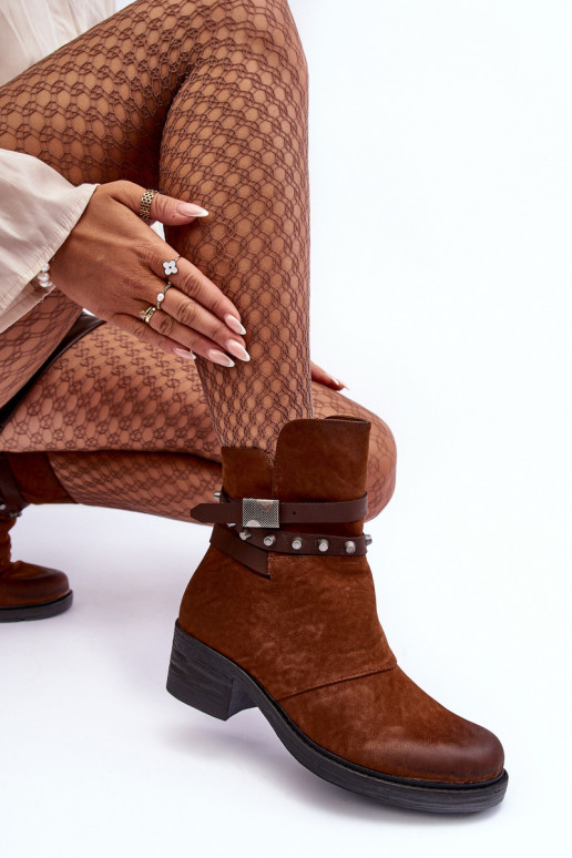 siltināti Sieviešu puszābaki ar papēdi brūnas krāsas Effie siltināti Sieviešu puszābaki ar papēdi brūnas krāsas Effie