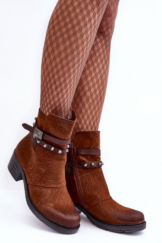 siltināti Sieviešu puszābaki ar papēdi brūnas krāsas Effie siltināti Sieviešu puszābaki ar papēdi brūnas krāsas Effie