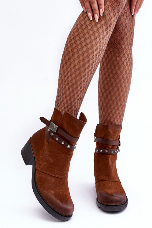 siltināti Sieviešu puszābaki ar papēdi brūnas krāsas Effie siltināti Sieviešu puszābaki ar papēdi brūnas krāsas Effie