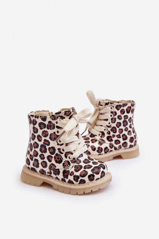 siltināti Sieviešu puszābaki Bērnu apavi ar rāvējslēdzējiem smilšu krāsas-brūnas krāsas Dolida