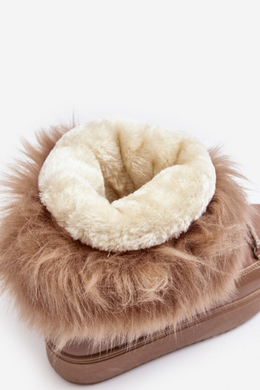 sniega apavi šņorējami smilšu krāsas Santero