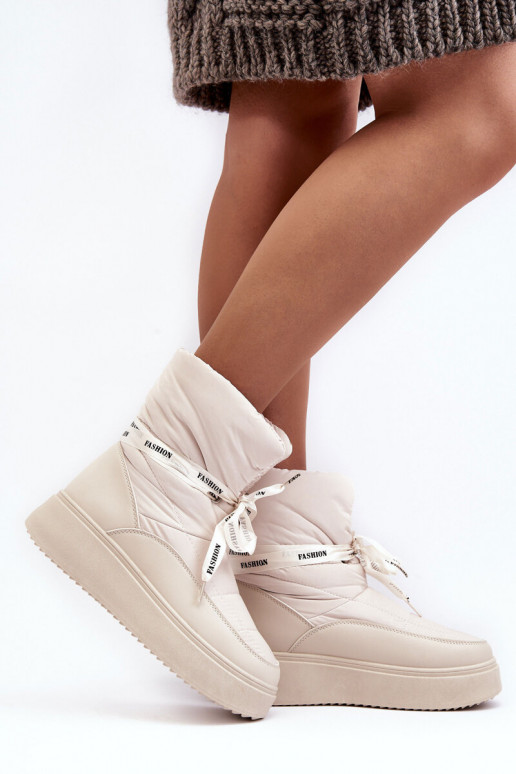 sniega apavi    Wiązaniem Ziloņkaula krāsas Siracna