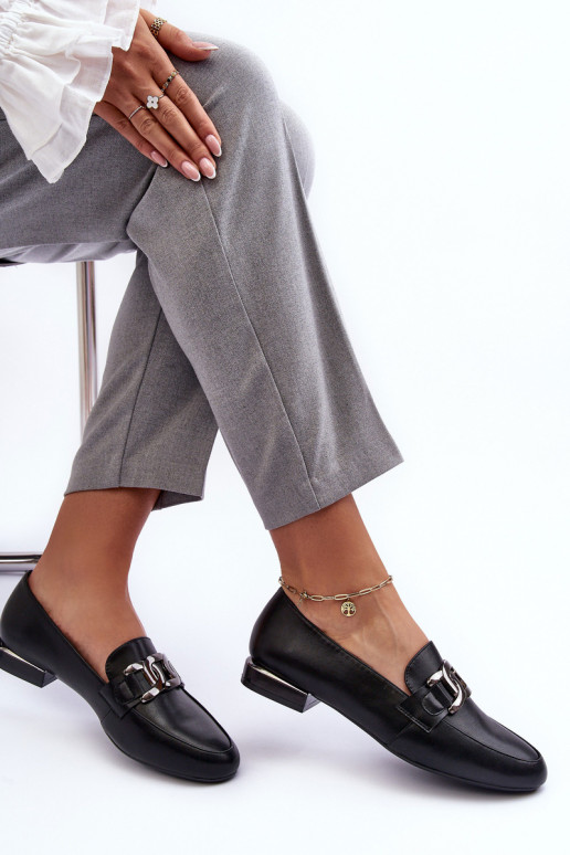 sieviešu mokasīni ar ornamentiem melnas krāsas Camilena sieviešu mokasīni ar ornamentiem melnas krāsas Camilena