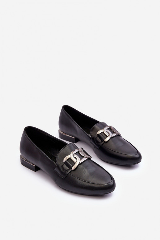 sieviešu mokasīni ar ornamentiem melnas krāsas Camilena sieviešu mokasīni ar ornamentiem melnas krāsas Camilena