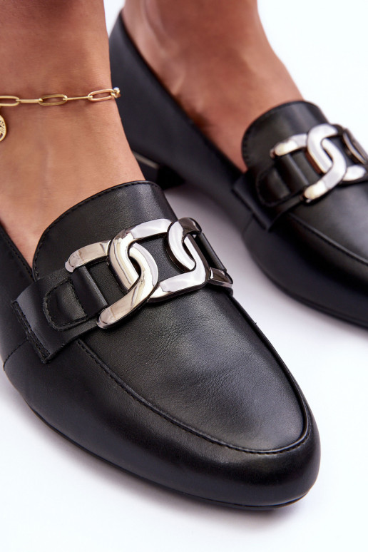 sieviešu mokasīni ar ornamentiem melnas krāsas Camilena sieviešu mokasīni ar ornamentiem melnas krāsas Camilena