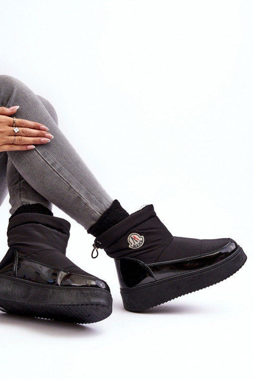 sniega apavi   ar platformu melnas krāsas Gattea sniega apavi   ar platformu melnas krāsas Gattea
