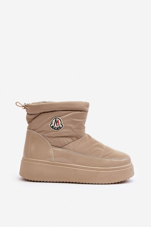 sniega apavi   ar platformu smilšu krāsas Gattea sniega apavi   ar platformu smilšu krāsas Gattea