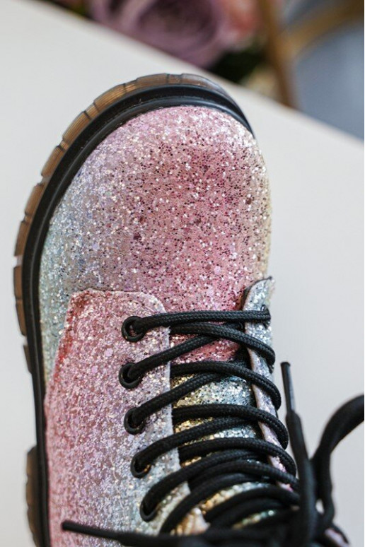 Bērnu apavi Spīdīgi Sieviešu puszābaki siltināti ar rāvējslēdzējiem Dažādu krāsu Saussa