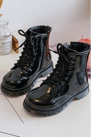 Bērnu apavi Laque ar rāvējslēdzējiem melnas krāsas Tibbie 2