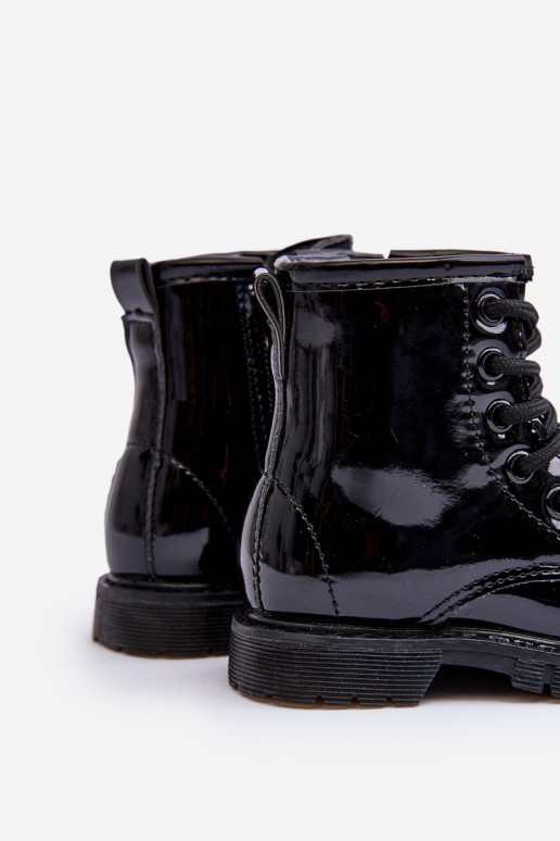 Bērnu apavi Laque ar rāvējslēdzējiem melnas krāsas Tibbie Bērnu apavi Laque ar rāvējslēdzējiem melnas krāsas Tibbie