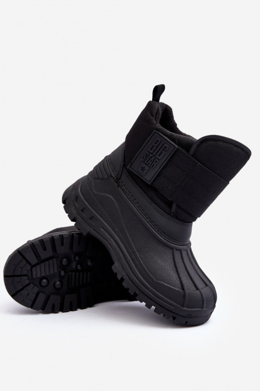 Sniega apavi ar lipīgām aizdarēm siltināti melnas krāsas Big Star MM374122