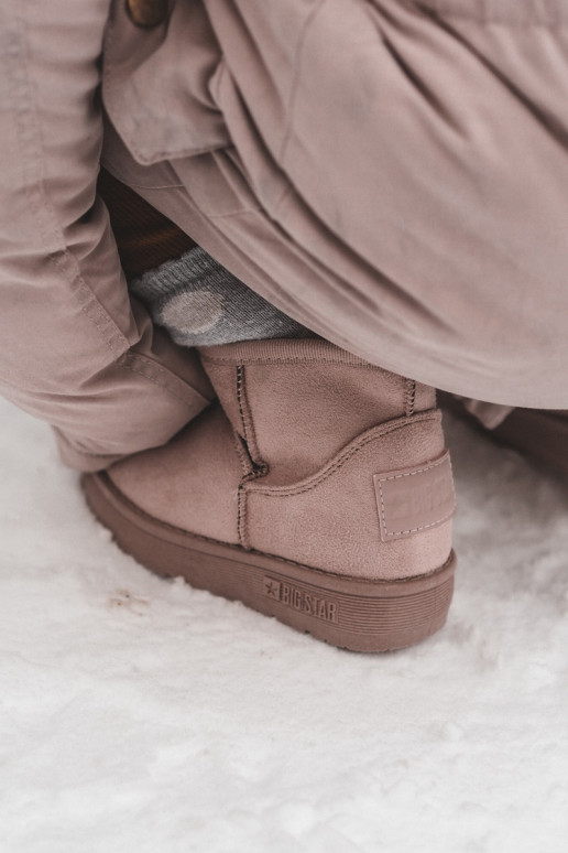 Sniega apavi siltināti ar rāvējslēdzējiem Rozā krāsas Big Star MM374101