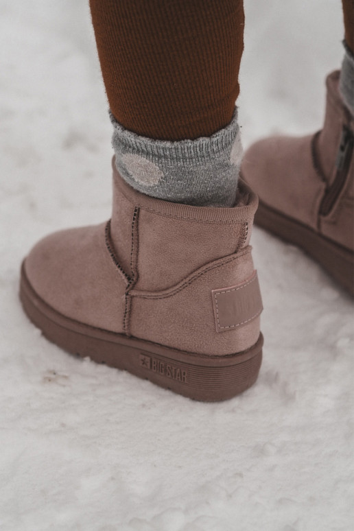 Sniega apavi siltināti ar rāvējslēdzējiem Rozā krāsas Big Star MM374101