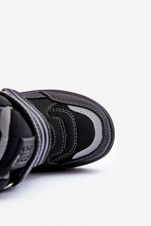 Bērnu apavi siltināti sniega apavi ar lipīgām aizdarēm melnas krāsas Big Star MM374129