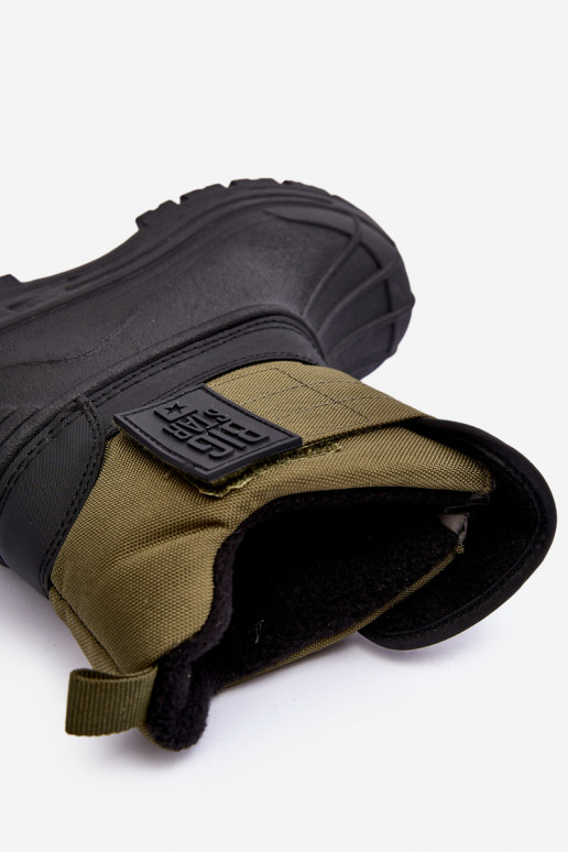 Sniega apavi ar lipīgām aizdarēm siltināti Haki krāsas Big Star MM374123